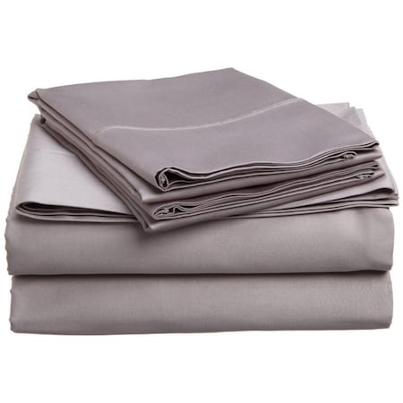Impressions 300 Split King Sheet Set- Egyptian Cotton Solid - Grey 300SKSH SLGR